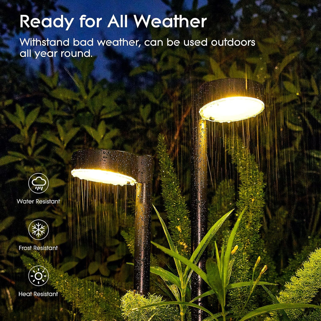 BUCASA Solarleuchten aussen 8er Set, 12 LED, wasserdicht, Weg Garten Terrasse
