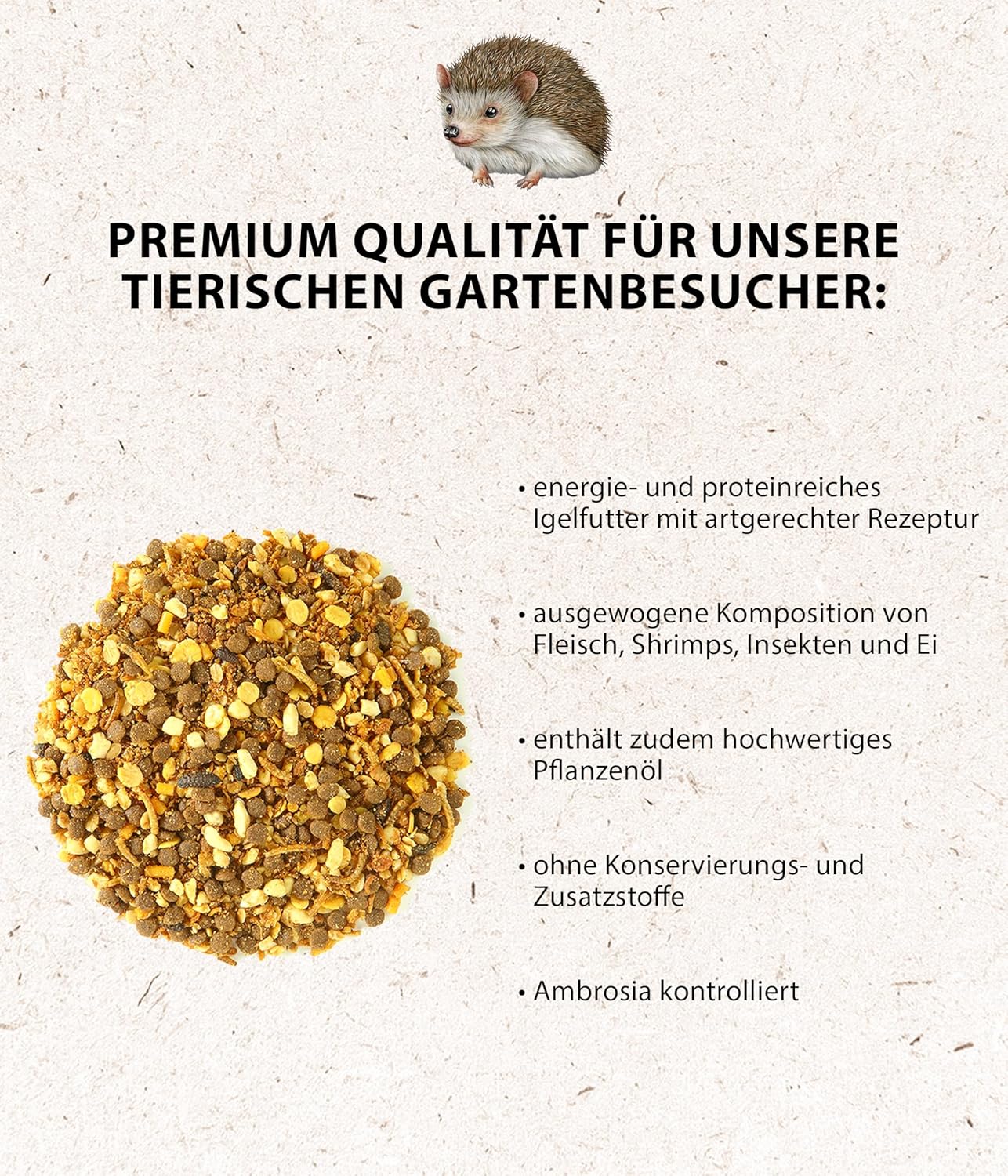 Dehner Natura Igelfutter Alleinfutter 1,5 kg natürliche Ernährung
