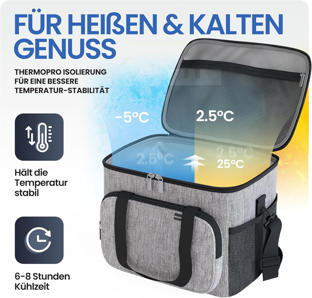 HELDENWERK faltbare Kuehltasche wasserdicht auslaufsicher 12 Std.