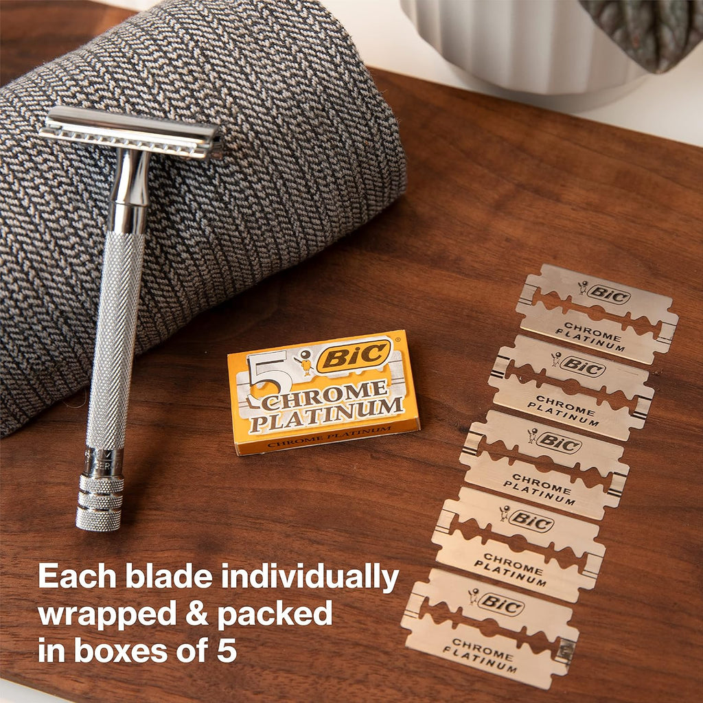BIC Chrome Platinum Rasierklingen 100 Stueck Doppelklinge
