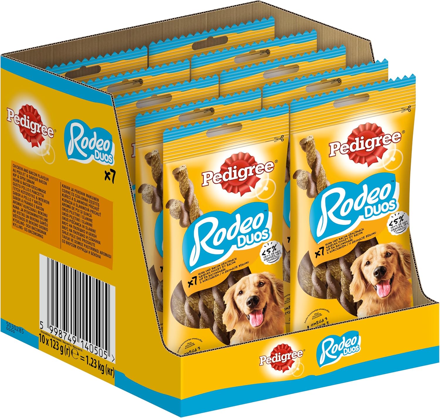 Pedigree Rodeo Sticks Hundesnacks Bacon & Huhn 10 x 7 Stueck verschiedene Sorten