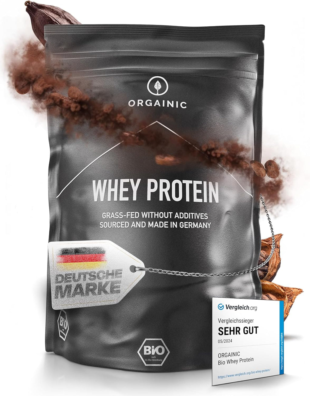 Orgainic Bio Whey Protein Pulver aus Deutschland, verschiedene Sorten