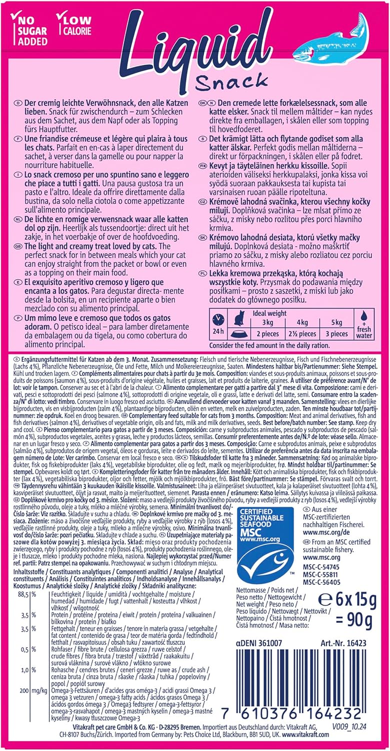 Katzen Leckerlis Liquid Snack 90-720g verschiedene Sorten Mega Pack