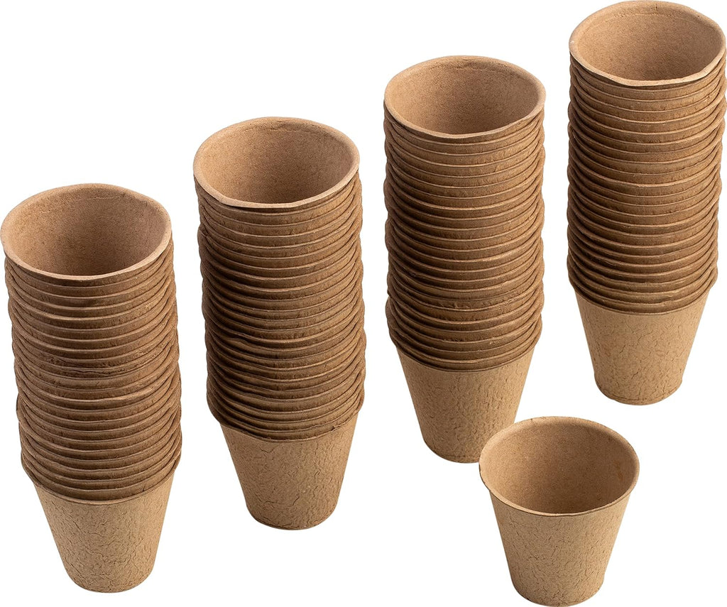 96 Bio Anzuchttoepfe 6x6 cm Pflanztoepfe Set 4cm-8cm biologisch abbaubar