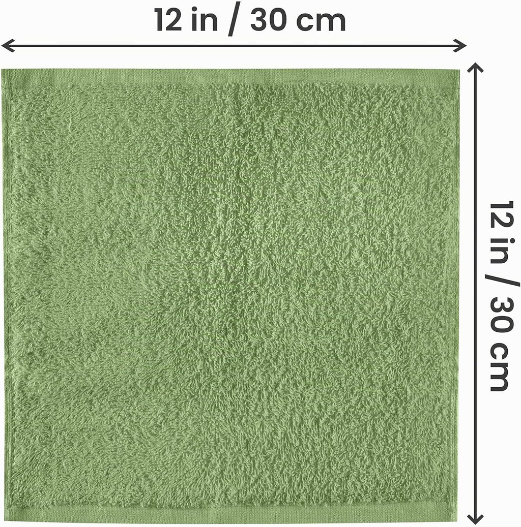 Utopia Towels 24er Seiftuecher 30x30 cm 100% Baumwolle Weiss mit Schlaufe