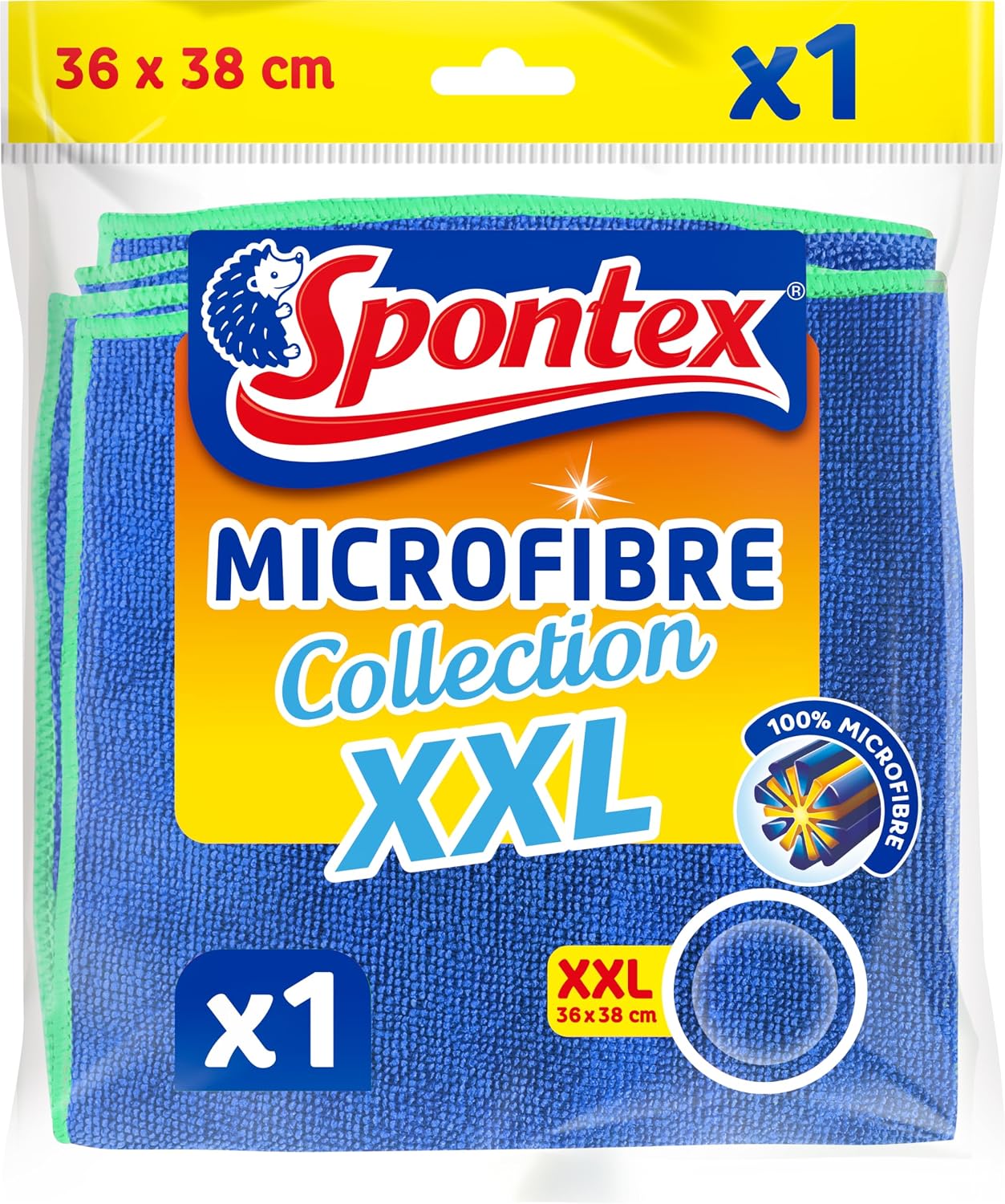 Spontex Mikrofasertuecher 16er Set 30x30 cm Reinigungstuecher Haushalt