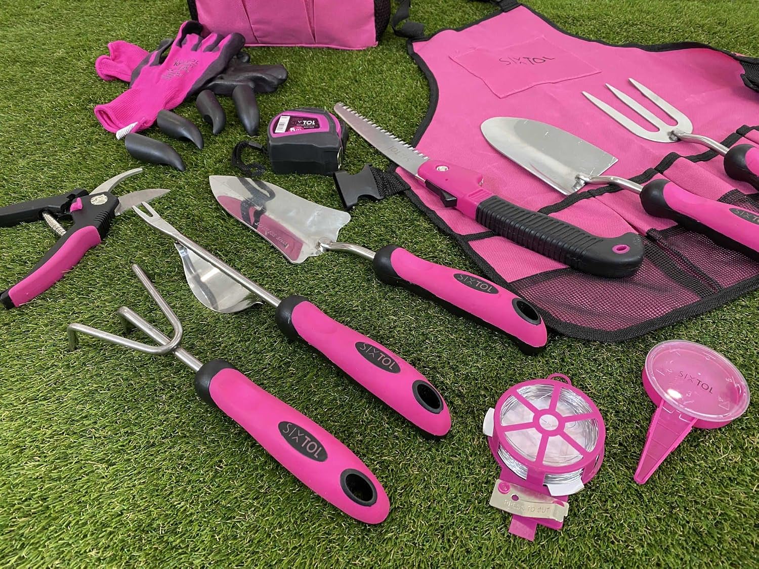 Gartengeraete Set 10-teilig Gartenwerkzeug Handwerkzeug Pink