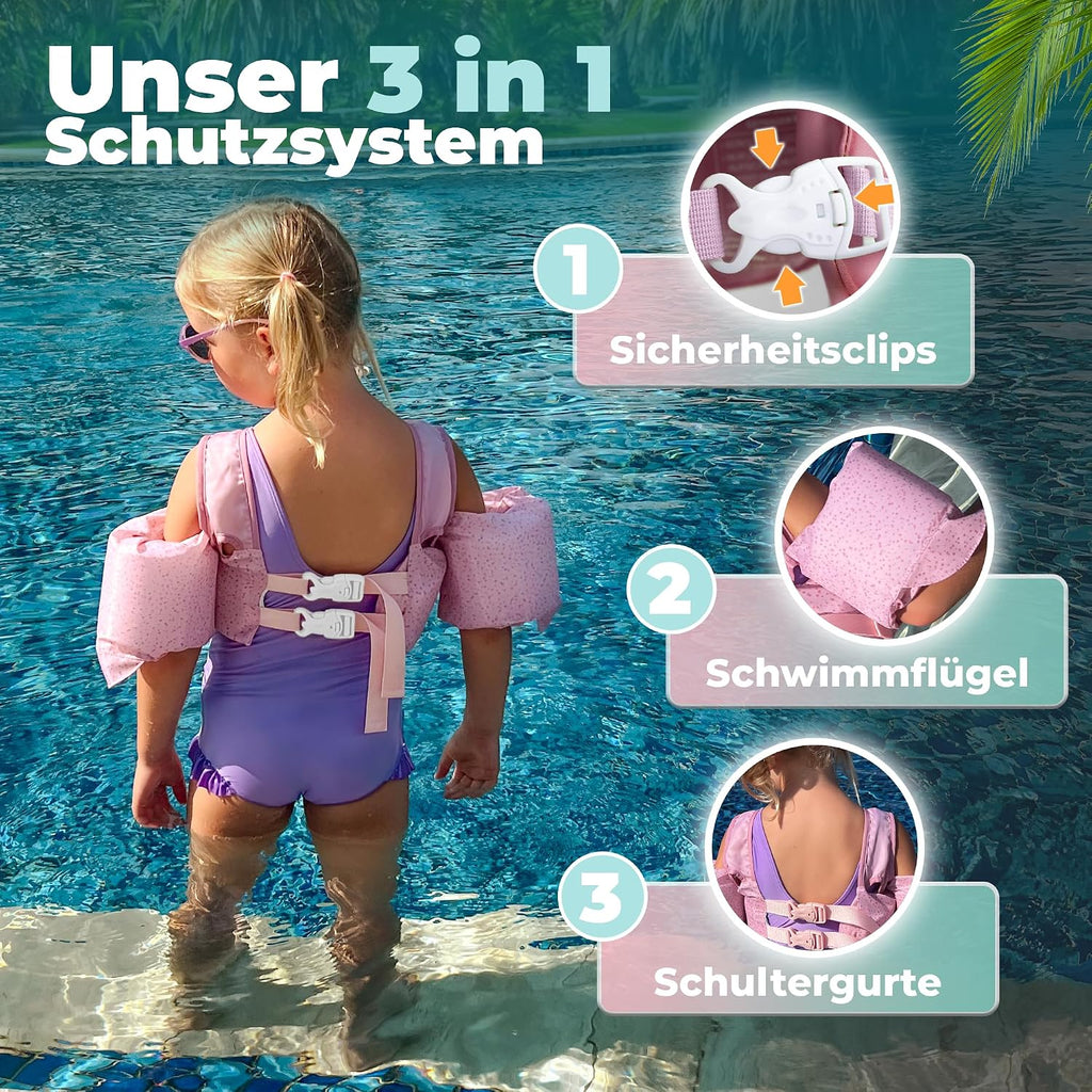 KIDVERSE Schwimmweste Kinder 3-6 Jahre bis Schwimmhilfe mit Aermel