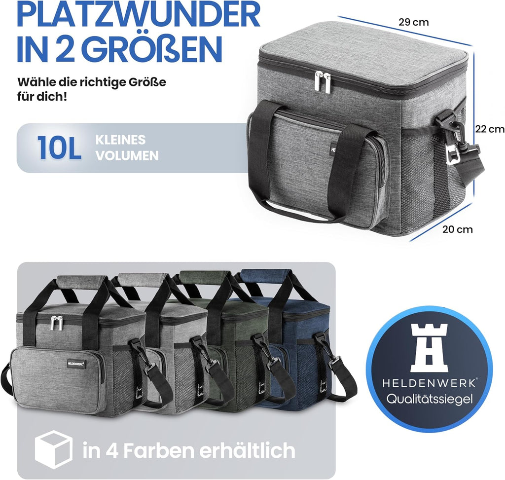 HELDENWERK Kuehltasche faltbar isoliert wasserdichte Lunchbag Picknick