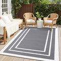 Homaxy Outdoor Teppich 120x180 cm wasserfest UV-bestaendig wendbar 180cm-360cm