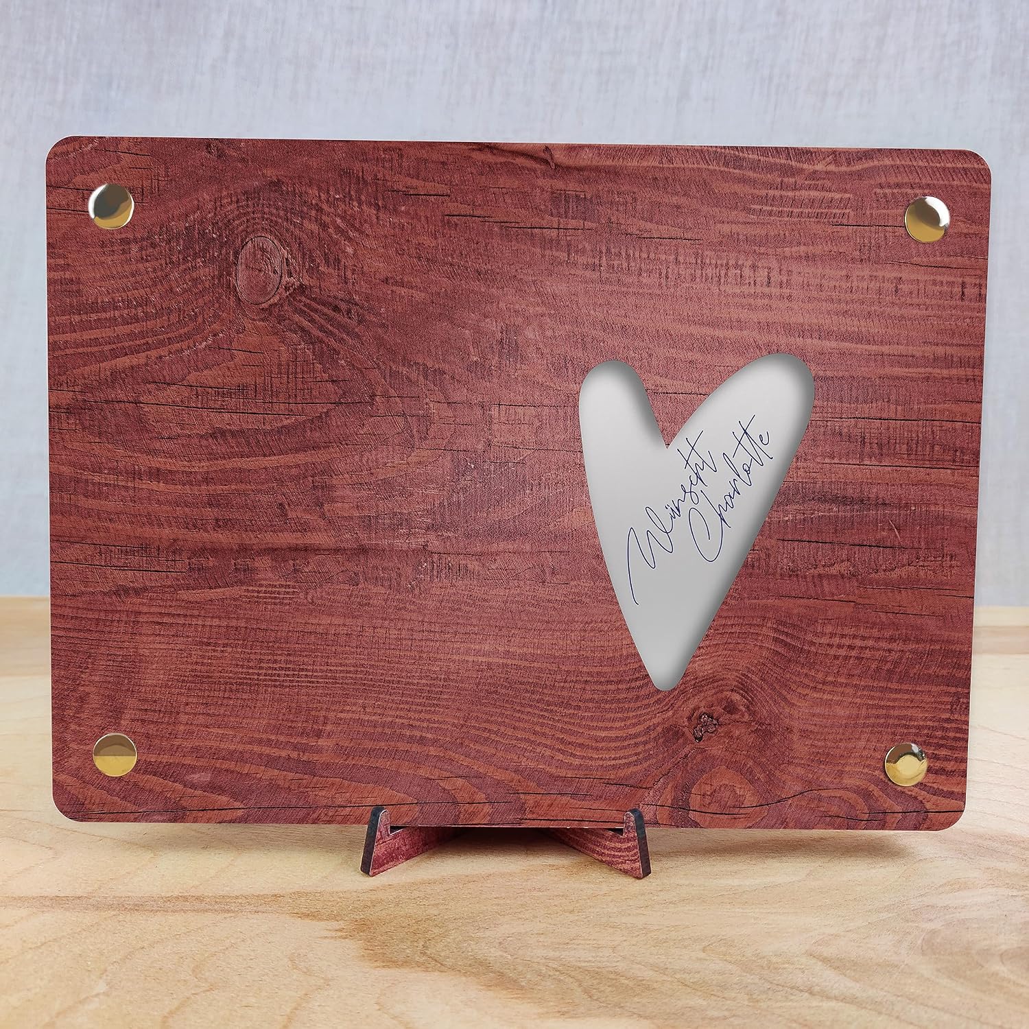 Laptop Geldgeschenk aus Holz XL mit Staender Geschenkidee fuer Technikfans