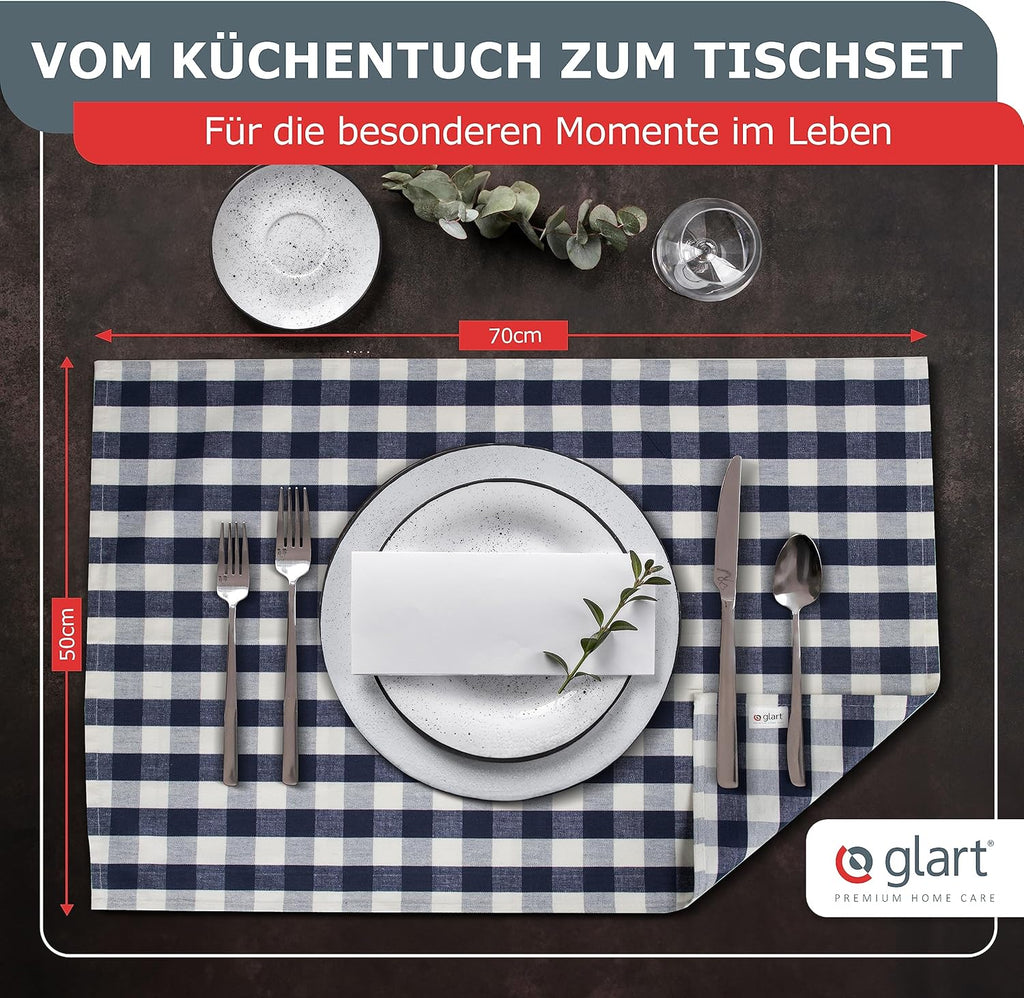 Geschirrtuecher Baumwolle 10er Set 50x70 cm kariert Kuechentuecher