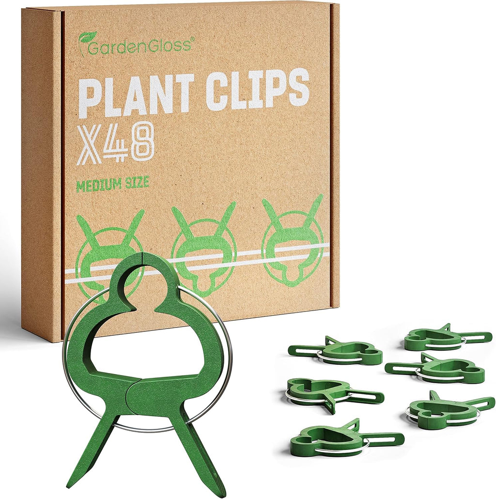 GardenGloss Pflanzenclips klein 48er Set Klammern fuer Tomaten Rosen