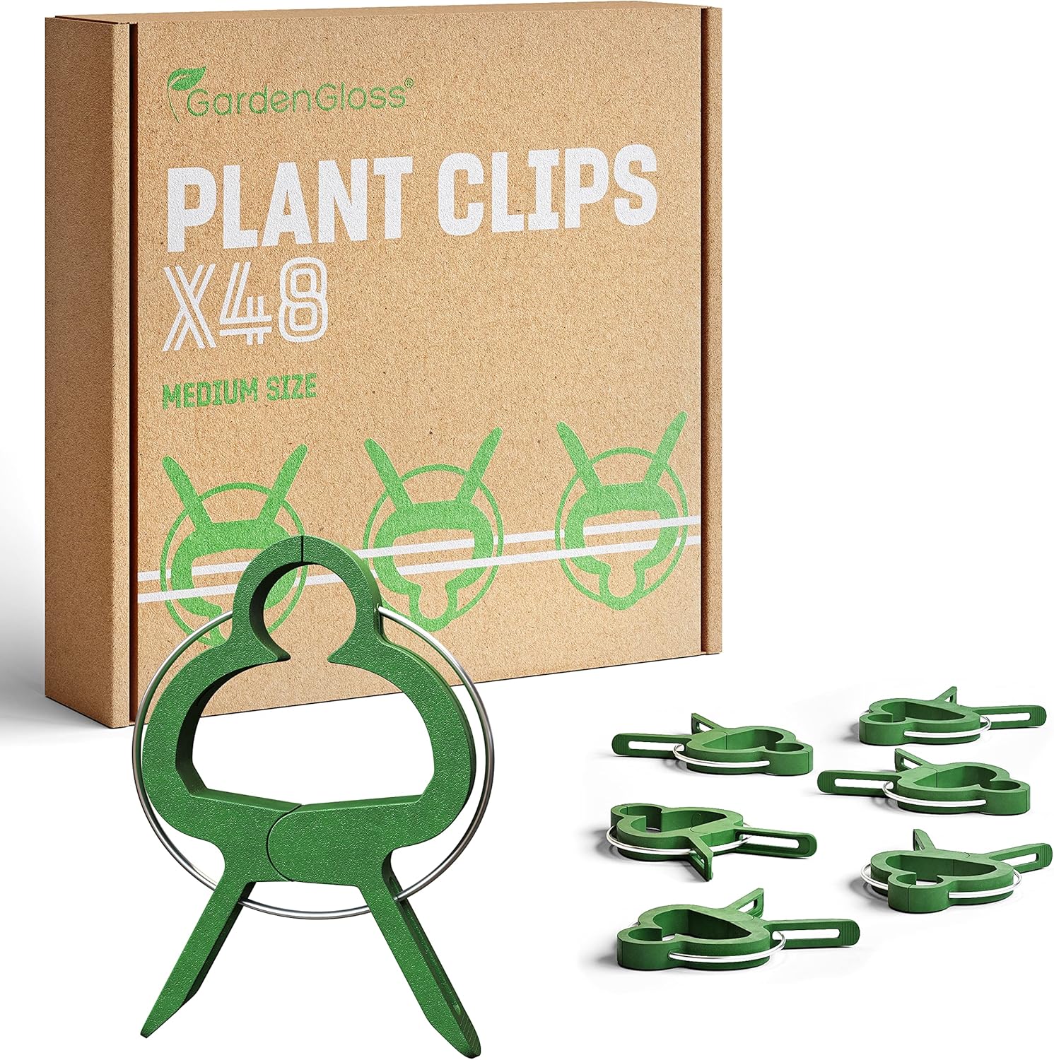 GardenGloss Pflanzenclips klein 48er Set Klammern fuer Tomaten Rosen