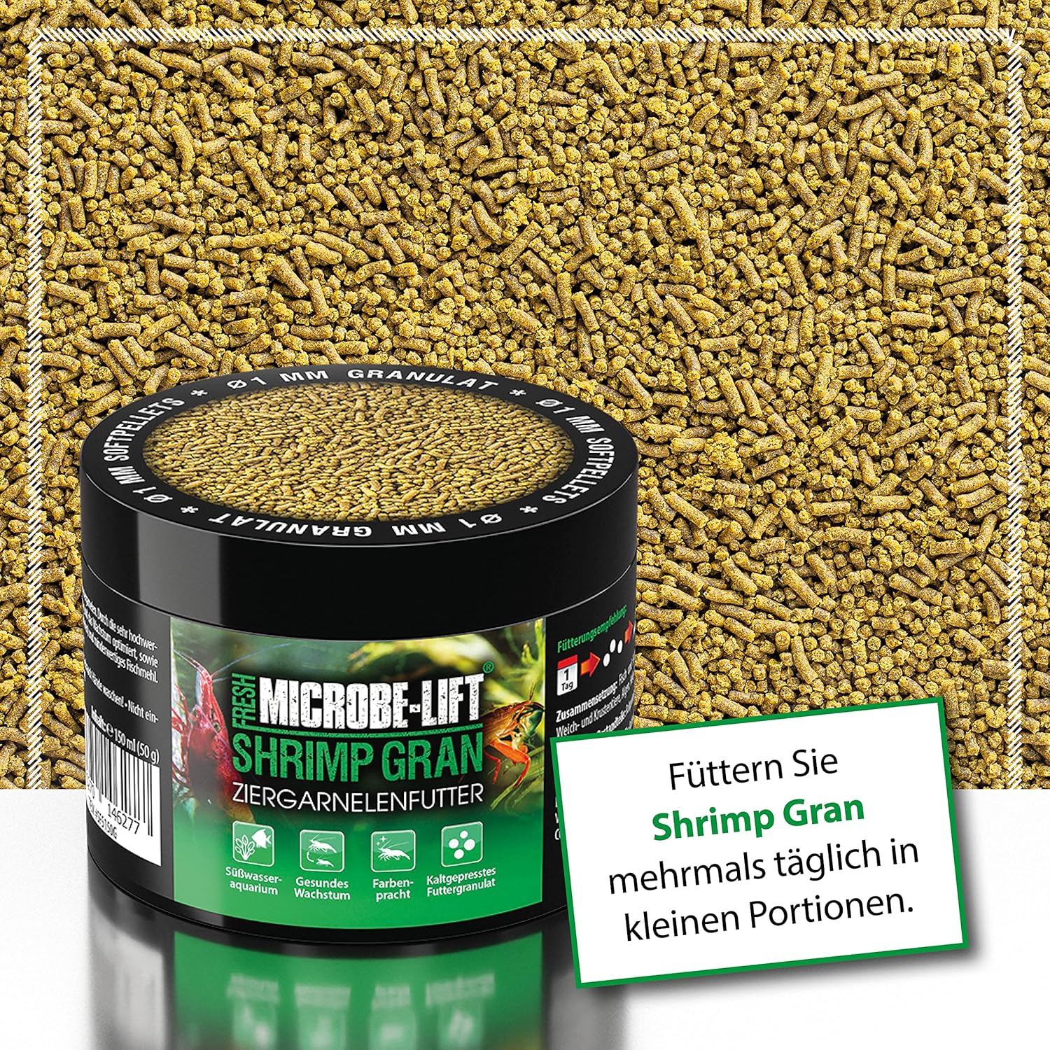 ARKA Shrimp Garnelenfutter kaltgepresst Softgranulat 150 ml sinkend hochverdauli