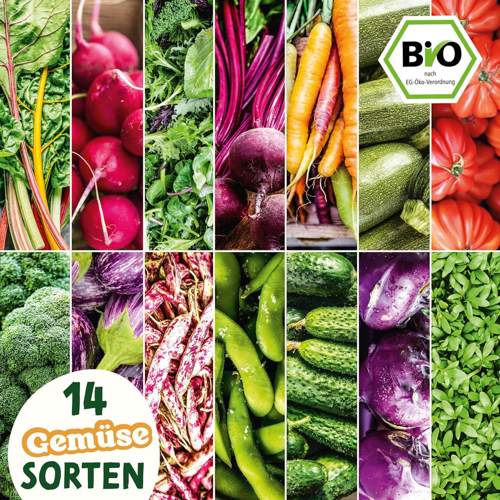 Bio Gemuese Samen Set 10 Sorten Anzuchtset Kinder Garten Pflanzset