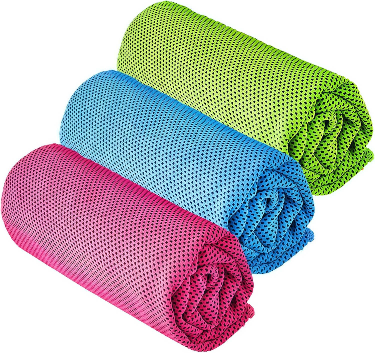 YQXCC Kuehlendes Mikrofaser Handtuch 3er Set 120×30 cm Sport Yoga Outdoor