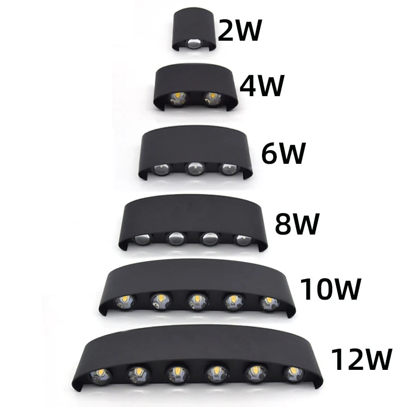 LED Wandlampe – Innen & Außen, Wasserdicht, 2W–12W, Modern