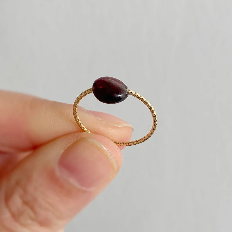 Damen Naturstein Ring – Edelstein, Cocktailring, Modeschmuck, Geschenk