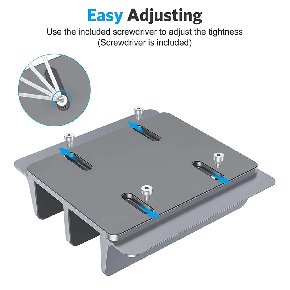 Aluminium Laptop-Ständer – Vertikal, Höhenverstellbar für MacBook & Notebooks