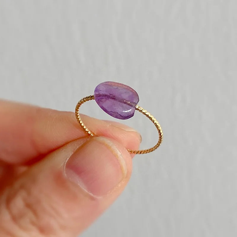 Damen Naturstein Ring – Edelstein, Cocktailring, Modeschmuck, Geschenk