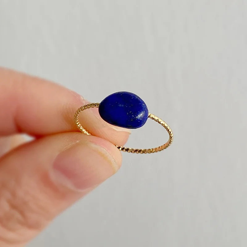 Damen Naturstein Ring – Edelstein, Cocktailring, Modeschmuck, Geschenk