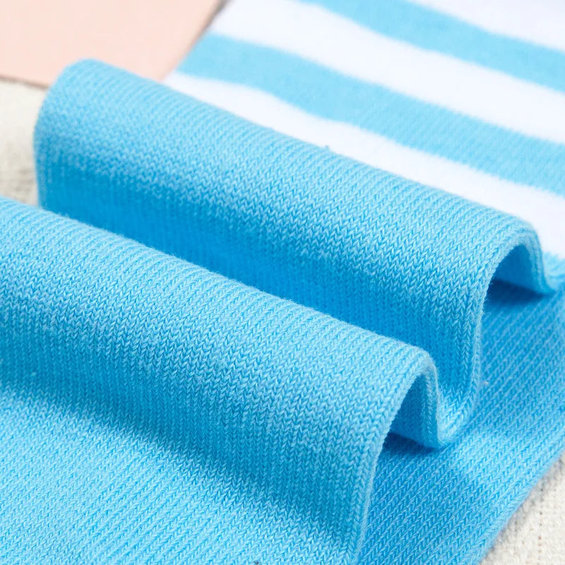 Kids Knee High Socks For Girls Boys Football Stripes Sports Old School White Socks Skate Children Baby Long Tube Cheer Socks