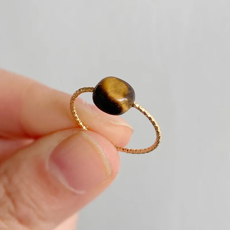 Damen Naturstein Ring – Edelstein, Cocktailring, Modeschmuck, Geschenk