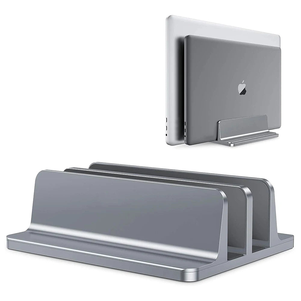 Aluminium Laptop-Ständer – Vertikal, Höhenverstellbar für MacBook & Notebooks