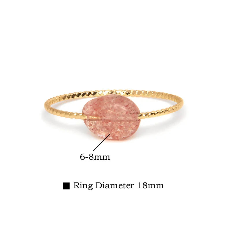 Damen Naturstein Ring – Edelstein, Cocktailring, Modeschmuck, Geschenk
