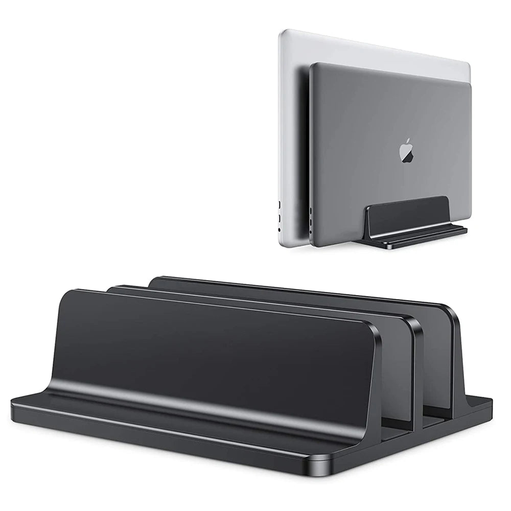Aluminium Laptop-Ständer – Vertikal, Höhenverstellbar für MacBook & Notebooks