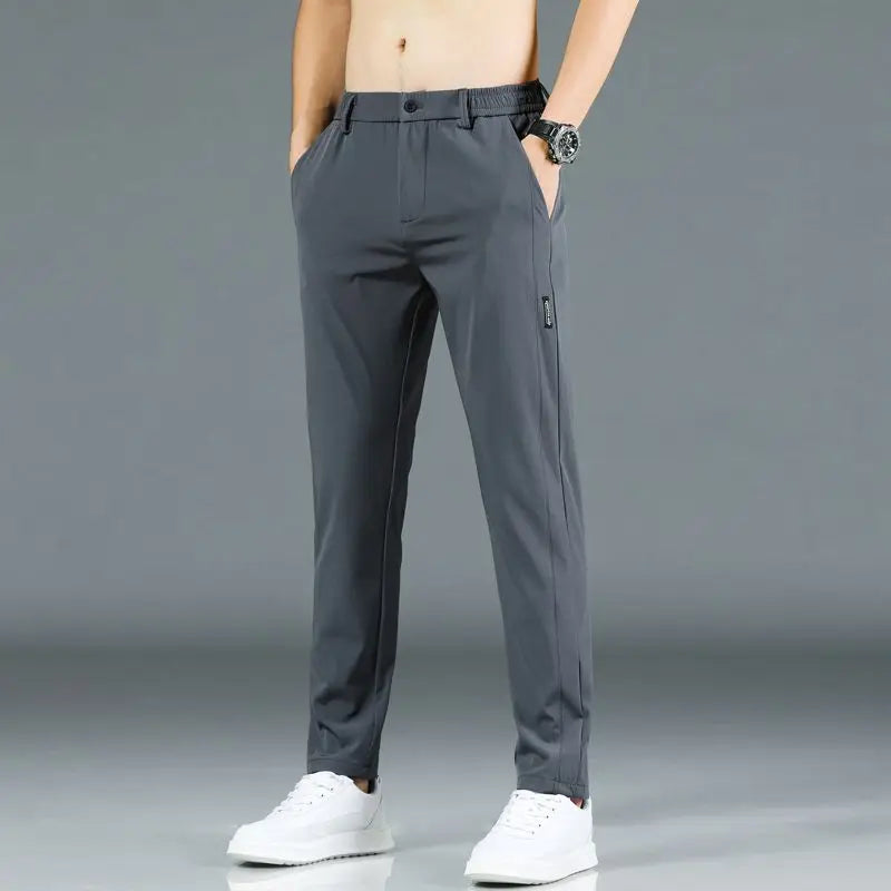 Ice Silk Herren Hose – Sommer, Casual, Atmungsaktiv, Slim Fit