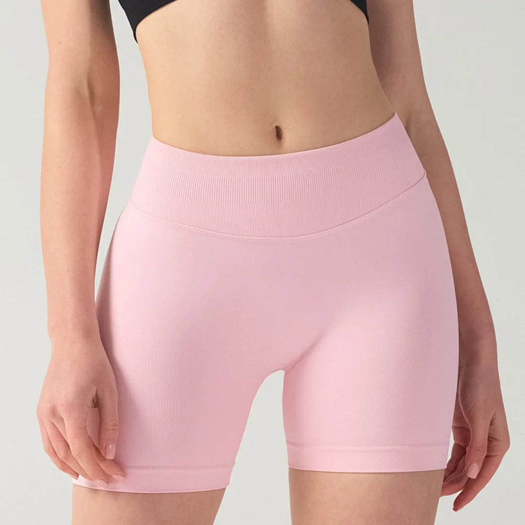 Pilates High‑Stretch Knit Shorts – Medium‑Intensity Training Fit with Peach‑Lift Design