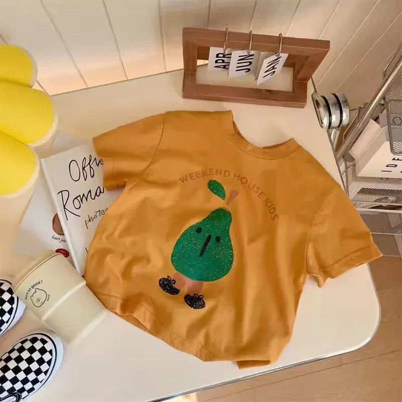 Kids T-shirt Summer 2026 Tops for Boys Short-sleeve Girls Shirts Cartoon Children Blouse Baby Tees Toddler Outerwear Clothes