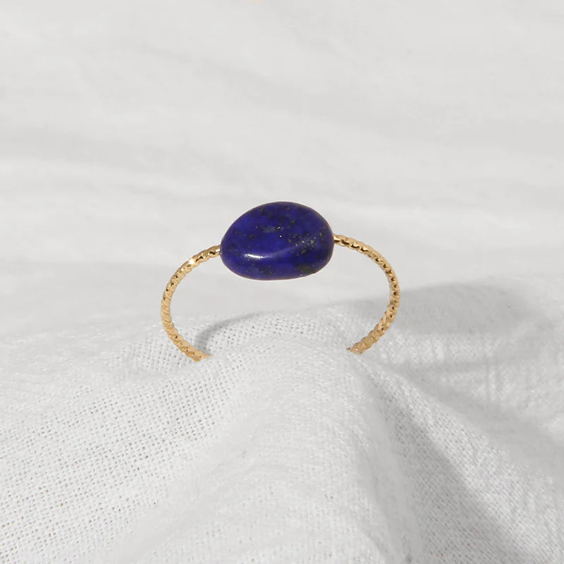 Damen Naturstein Ring – Edelstein, Cocktailring, Modeschmuck, Geschenk