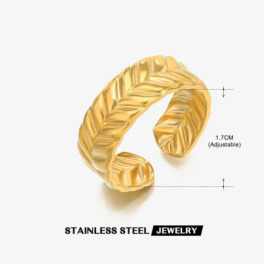 Edelstahl Ringe für Damen – 316L, Verstellbar, Muschel-Design