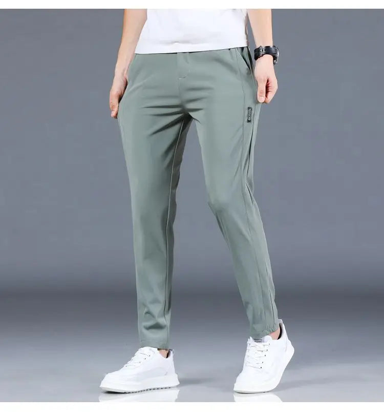 Ice Silk Herren Hose – Sommer, Casual, Atmungsaktiv, Slim Fit