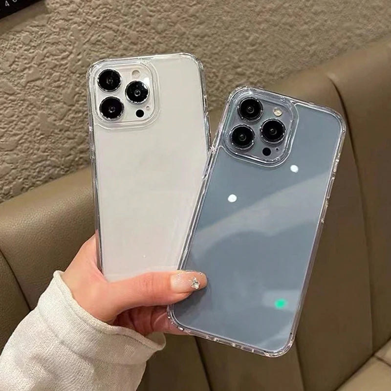 2er-Pack Acryl iPhone Schutzhülle – Transparent, Hochglanz – iPhone 7 bis 17