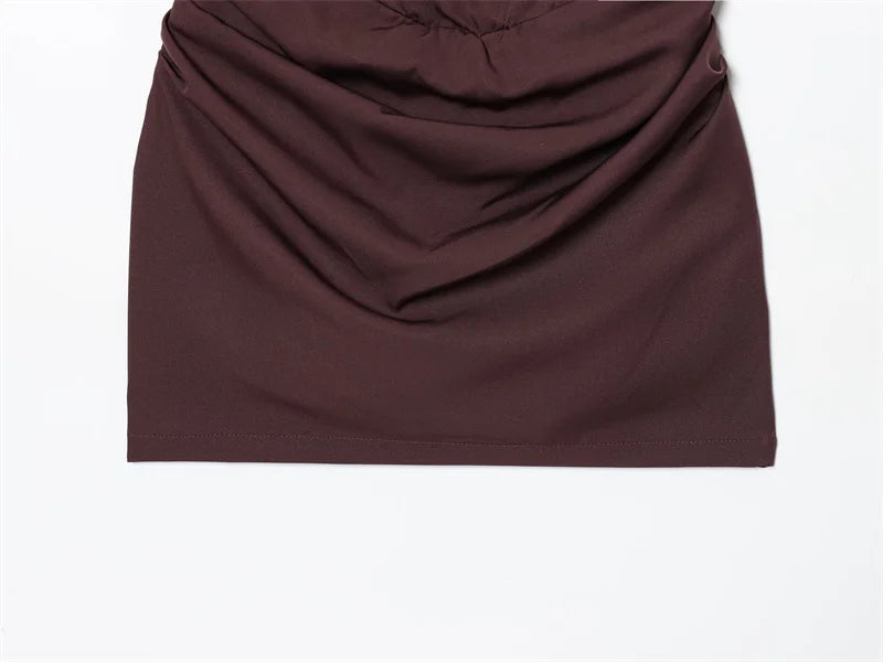 Damen Bodycon Minikleid – Träger, Sexy, Schnürdetails, Herbst 2025
