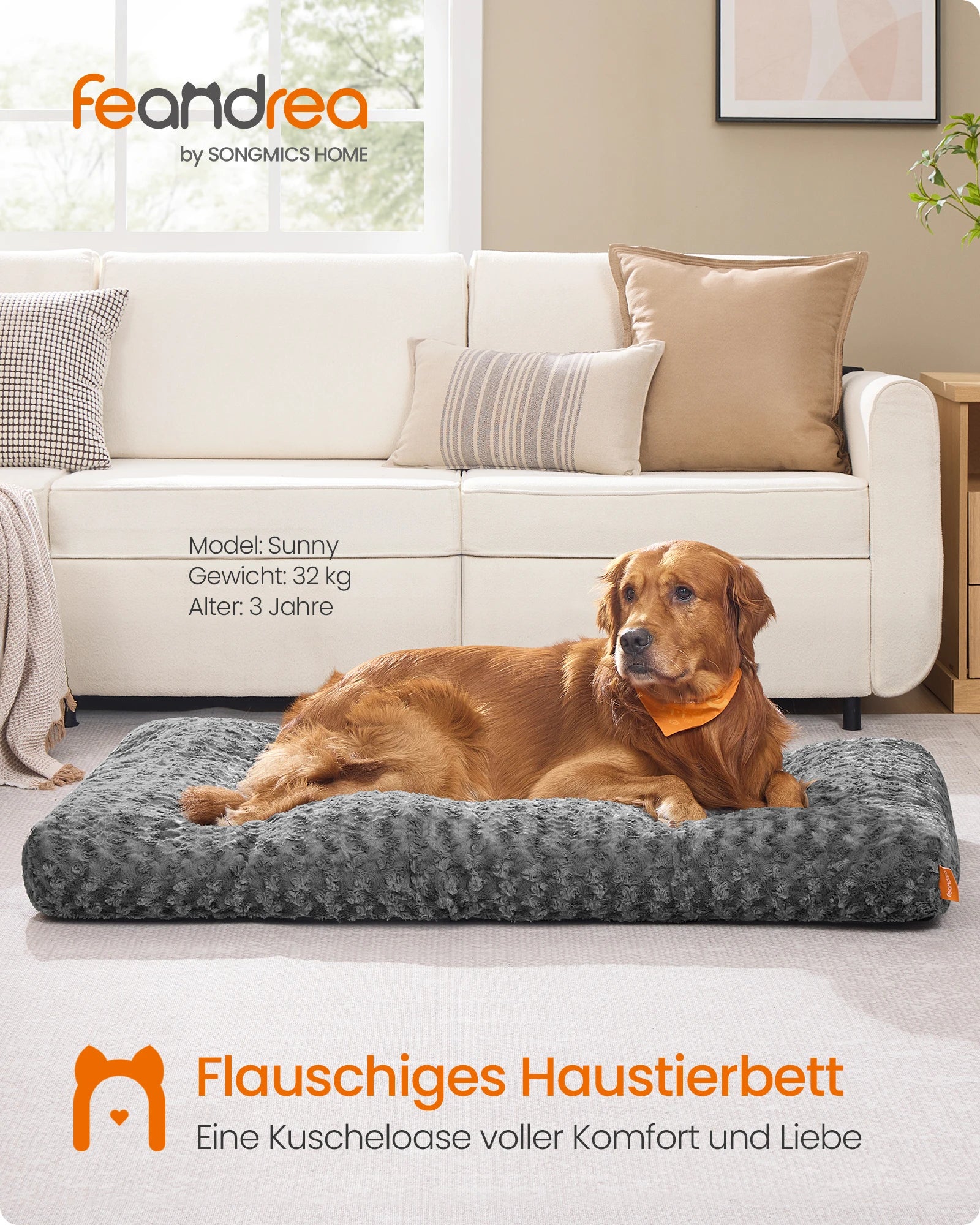 Hundekissen XXL – Flauschig, Große Hunde, Waschbar
