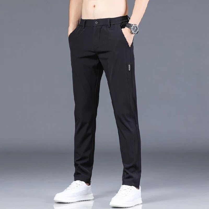 Ice Silk Herren Hose – Sommer, Casual, Atmungsaktiv, Slim Fit