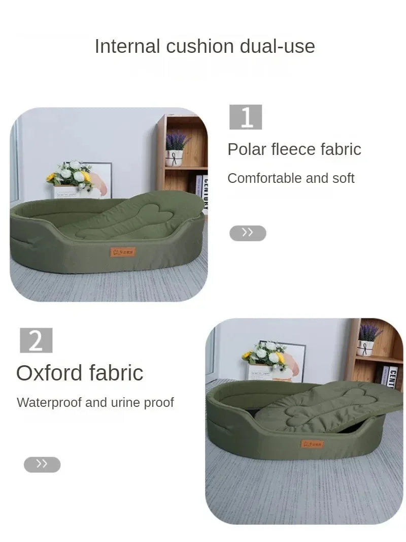 Winter Hundekissen Sofa – Flauschig, Warm, für Große Hunde