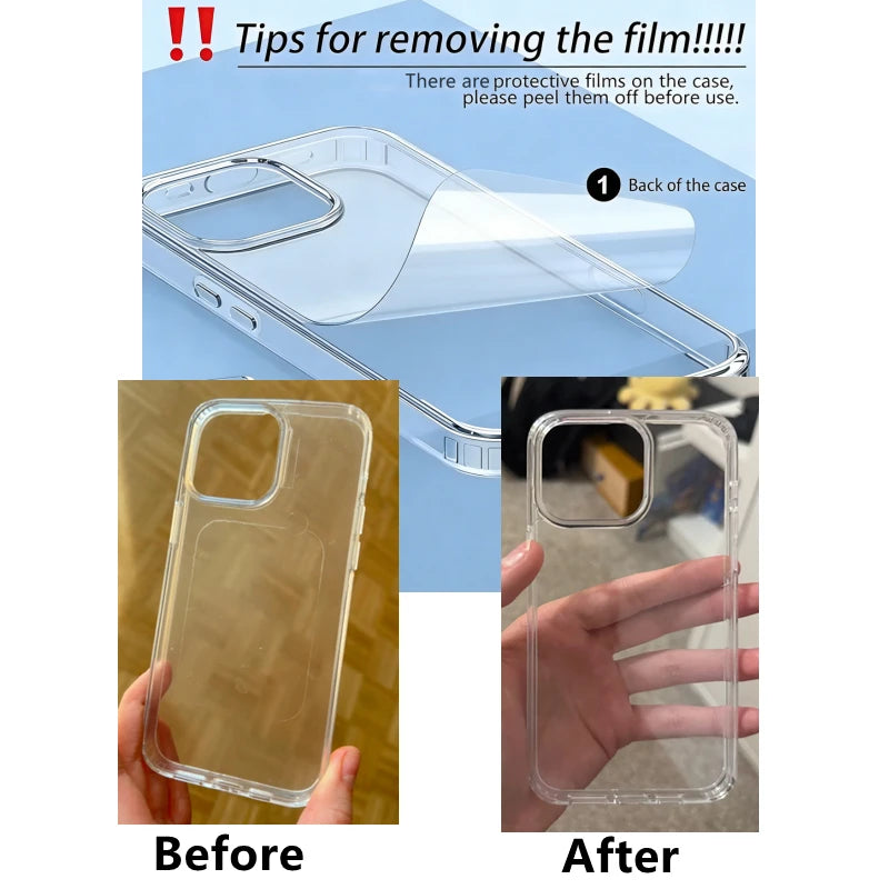 Transparente iPhone Hülle – Stoßfest, HD Klar, Acryl – iPhone 11 bis 17