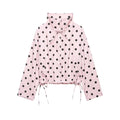 Damen Jacke – Polka Dot, Stehkragen, Einreihig, Schnürung, Streetwear
