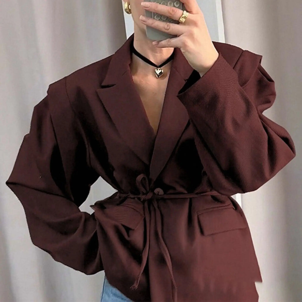 Damen Blazer – Elegant, Tailliert, Schulterpolster, Frühling & Herbst