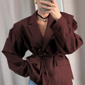 Damen Blazer – Elegant, Tailliert, Schulterpolster, Frühling & Herbst