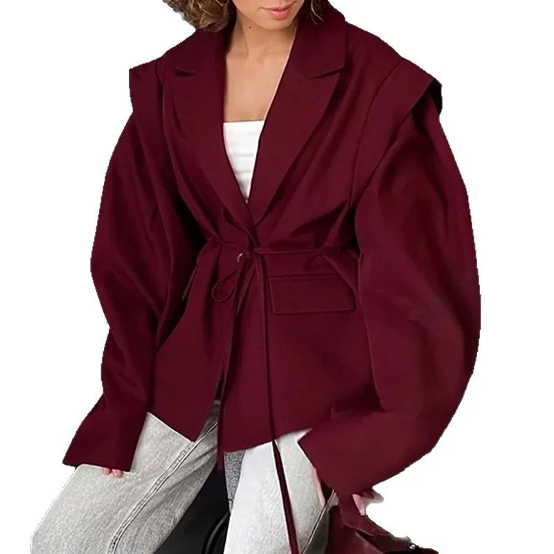 Damen Blazer – Elegant, Tailliert, Schulterpolster, Frühling & Herbst