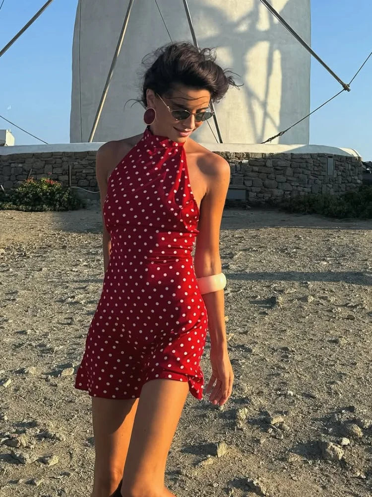 Retro Polka Dot Minikleid