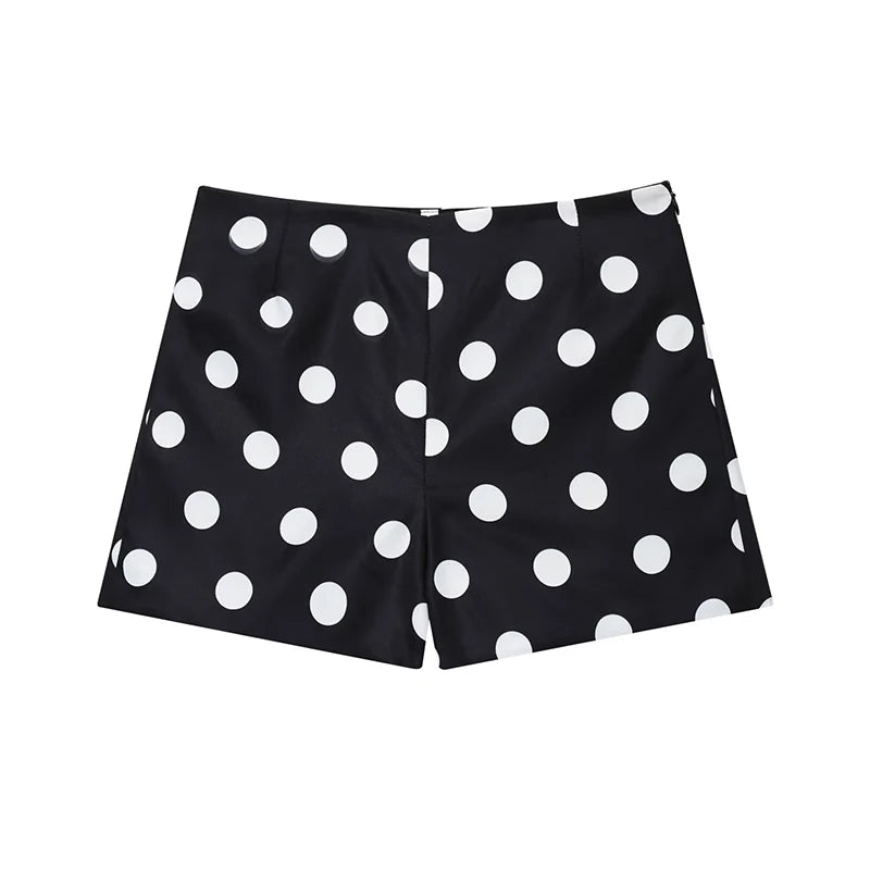 Women Fashion Polka Dot Printing Shorts Vintage High Waist Casual Loose Shorts Summer 2026 Female Holiday Short Pants
