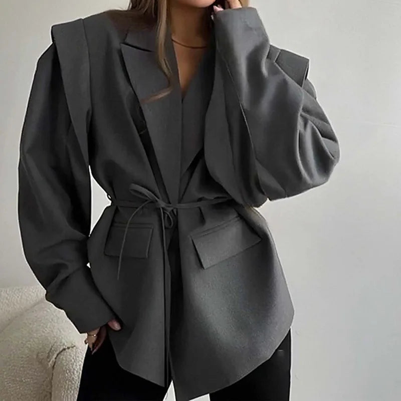 Damen Blazer – Elegant, Tailliert, Schulterpolster, Frühling & Herbst